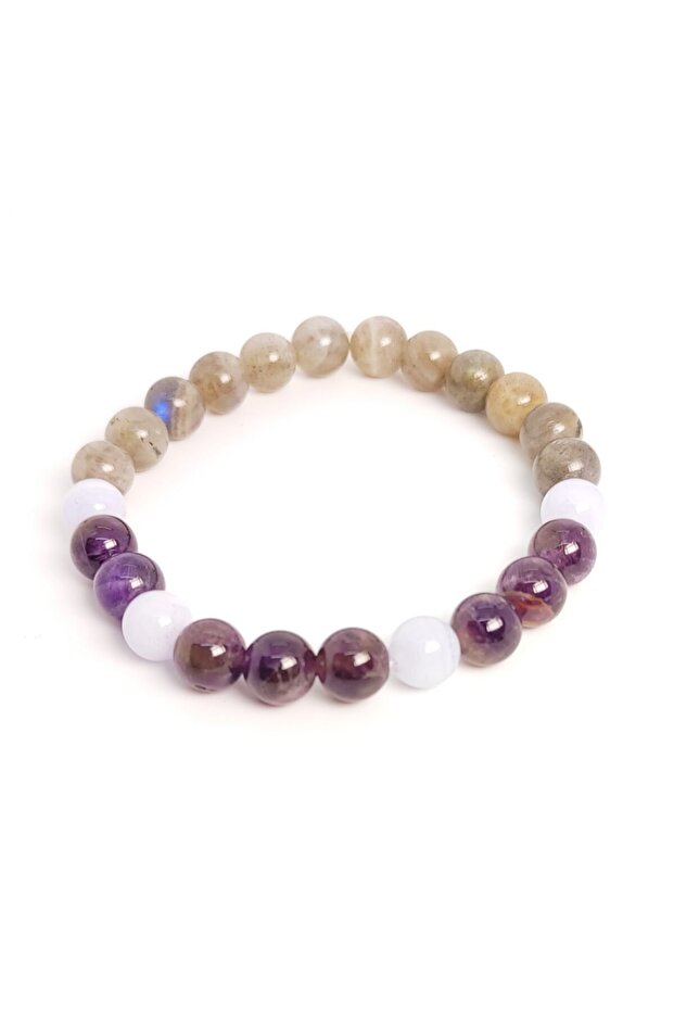 Labradorite Amethyst Blue Dentrit Agate Bracelet