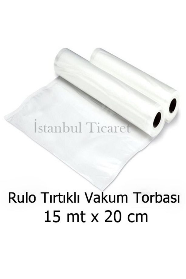 Tırtıklı (gofrajlı) Vakum Torbası- Poşeti - Rulo 15 Mt X 20 Cm - 3