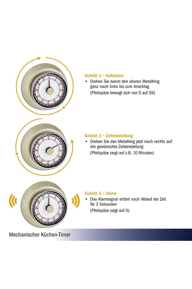 Dostmann Mıknatıslı Retro Analog Muk Zamanlayıcı, Timer - 3