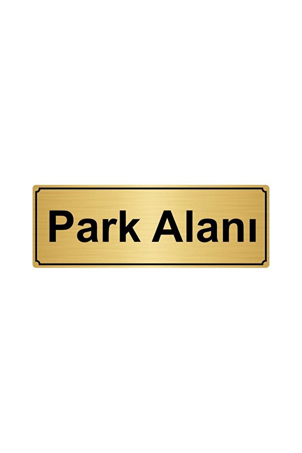Gold Metal Parking Space Directional Sign 10cm X 20cm