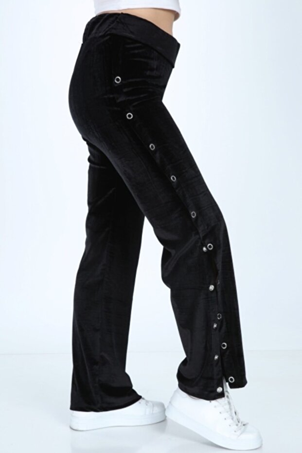 Kadın Yan Çıtçıt Kadife Alt - 5