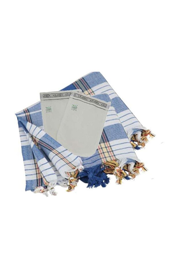 Pestemal Set 2 Classic Pestemal Blue 2 Pouches Pestemal Set-Pouched-Blue