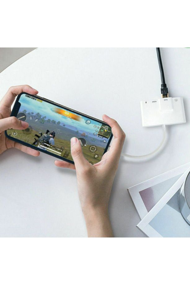 Polham Apple Ipad Ve Iphone Için Lightning 3in1 Hdmı, Rj45 Ve Otg Dönüştürücü Kablosu - 1