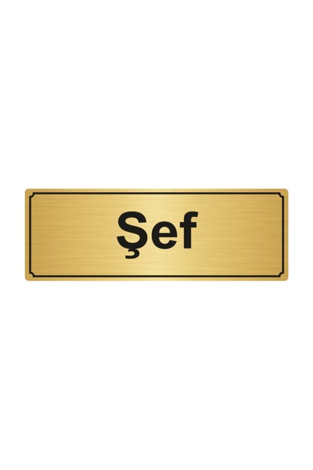 Chef Direction Sign 10Cmx20Cm Gold Color Metal