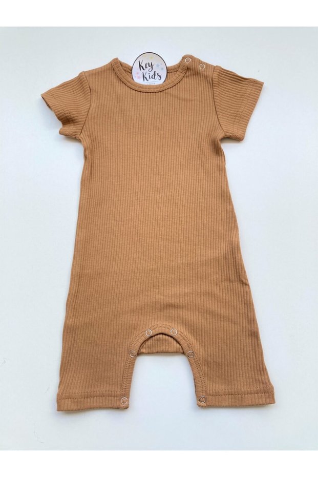 Bebk Corded Romper Jumpsuit Brown 9-12 Months