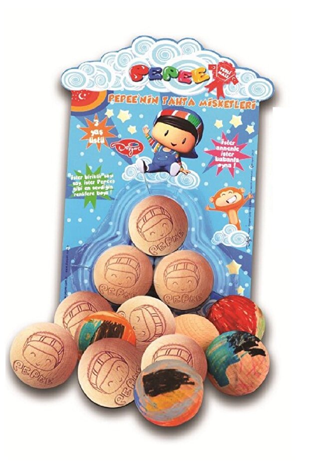 3X3 'Lü Pepee Tahta Misket / - 1