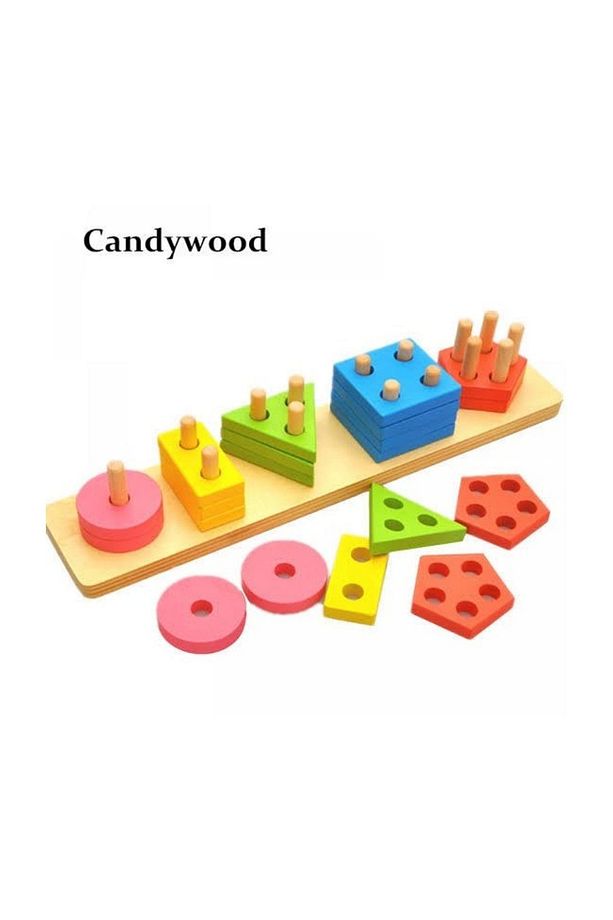 Ahşap Eğitici Oyuncak Bultak Puzzle Yapboz+Geometrik Set+Tangram+Kule 5 Ürün - 2