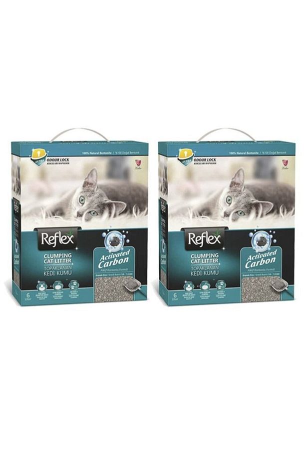Aktif Karbonlu Topaklanan Kedi Kumu 6 Lt X 2 Adet - 1