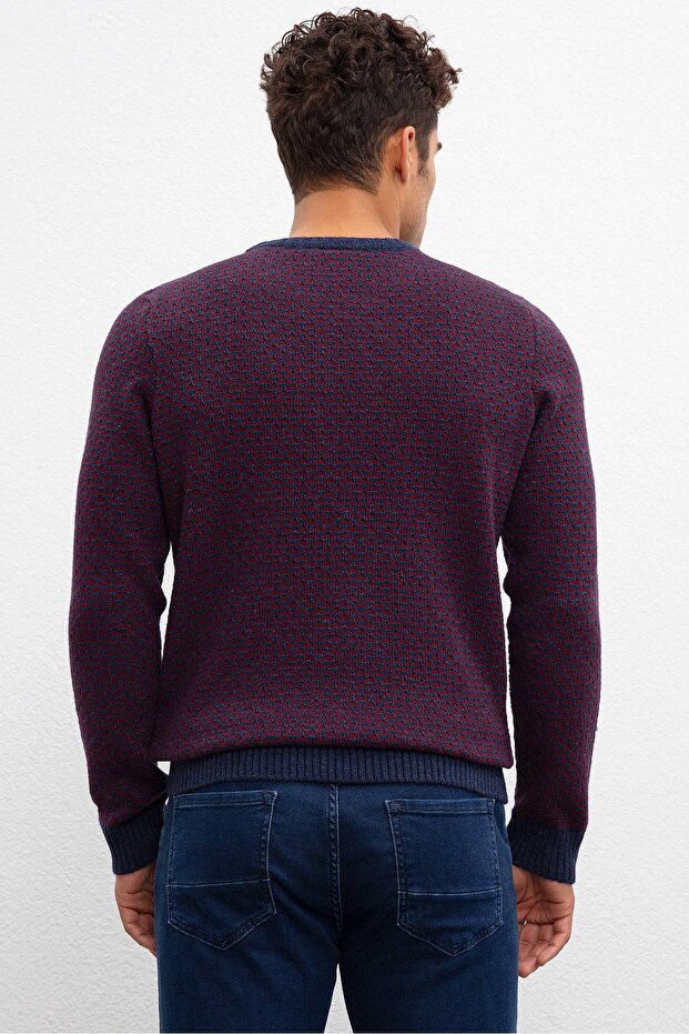 Marineblauer Herrenpullover - 3