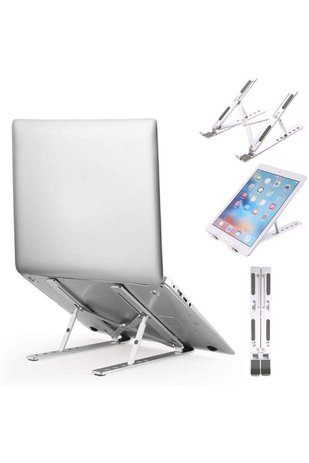 Bilgisayar Laptop Standı Macbook Notebook Stant Katlanabilir Ayarlanabilir Metal Stand - 1