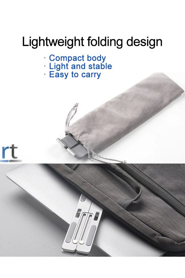 Bilgisayar Laptop Standı Macbook Notebook Stant Katlanabilir Ayarlanabilir Metal Stand - 7
