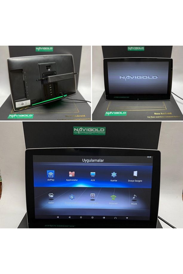 11.6" Android 8.1 Hdmı Usb Full Hd Clasking Kafalık Sırt Monitörü - 1