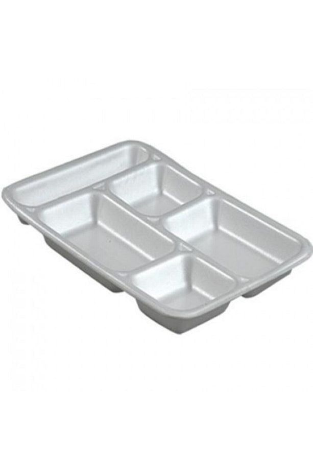 Köpük Tabak Köpük 5 Bölmeli Tabldot 100 Lü Paket - 1