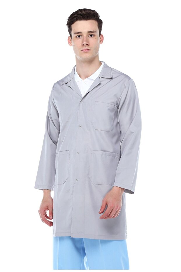 مريلة الألبكة الرمادية للرجال - 1