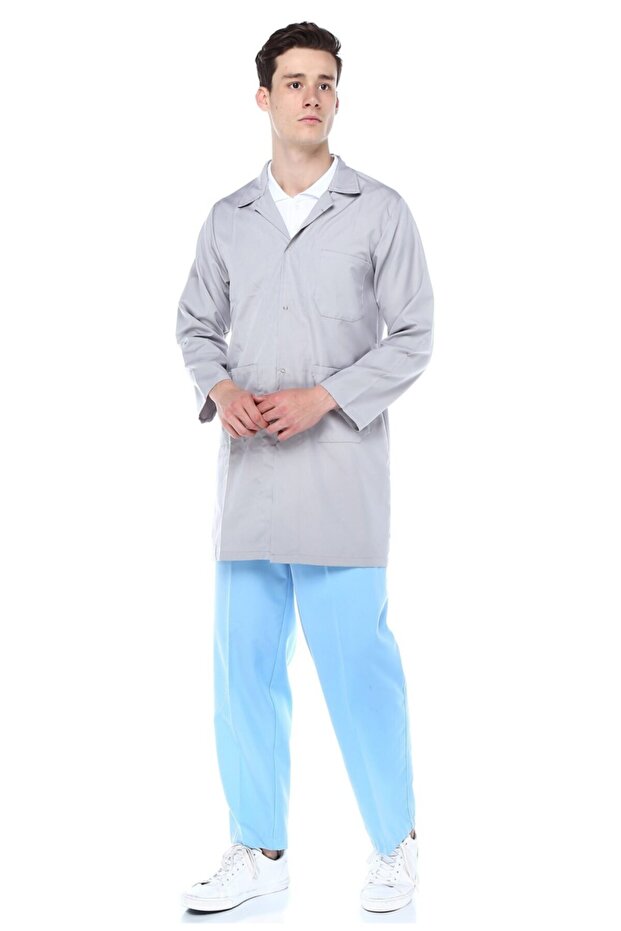 مريلة الألبكة الرمادية للرجال - 2