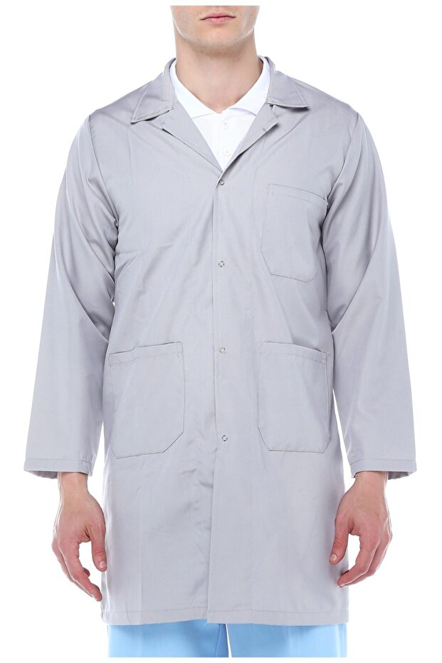 مريلة الألبكة الرمادية للرجال - 4