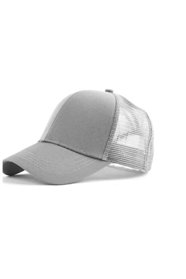 Yazlık Örme Fileli Düz Renk Arkası Ayaralanabilir Şapka Kepler Örme Fileli Şapka Pamuklu Şapka - 1