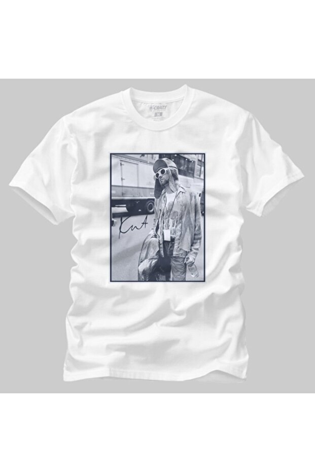 Nirvana Cobain Tour Bus Portrait Men's T-Shirt