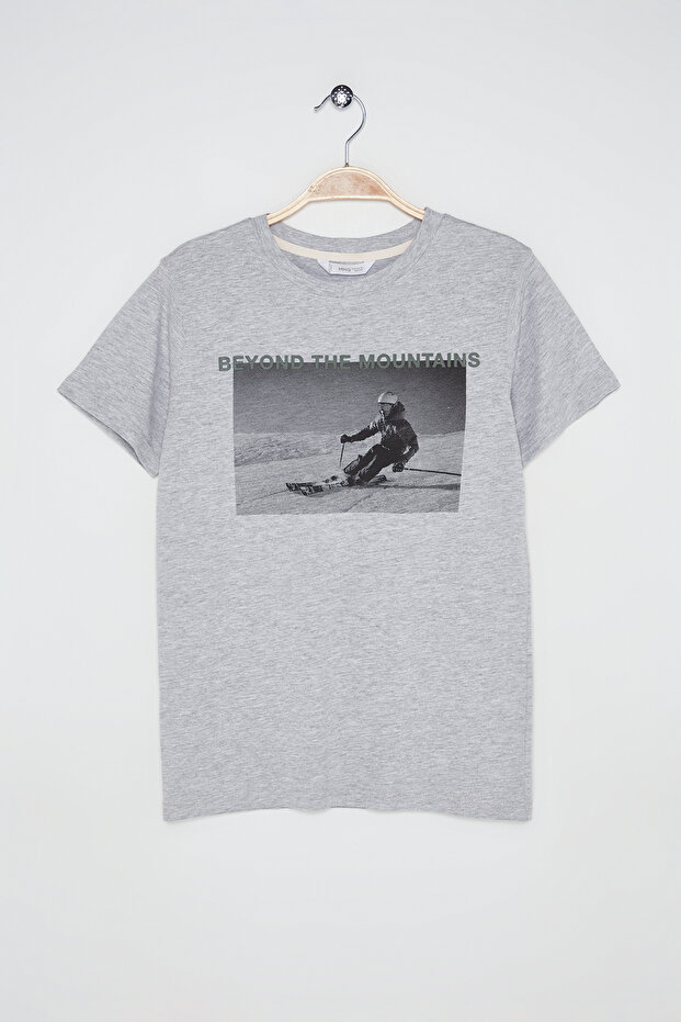 Erkek Çocuk Metal Grisi T-Shirt - 1