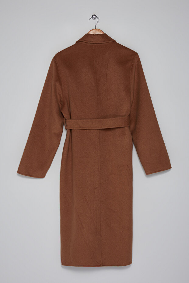 Kadın Koyu Camel Palto - 2