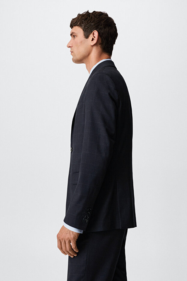 Men's Shiny Blue Jacket - 6