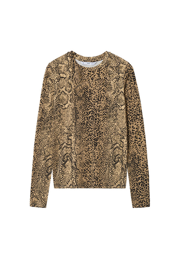 Kadın Koyu Camel T-Shirt - 4