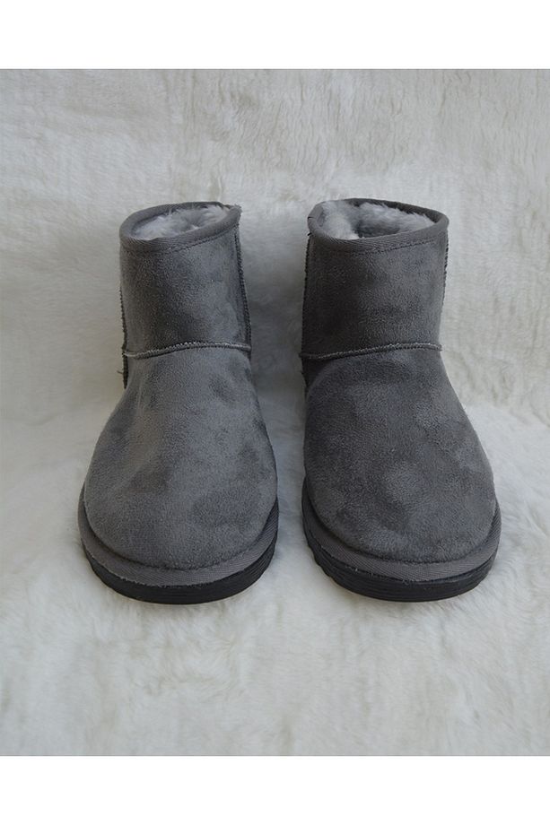 Kadın Gri Mini Süet Bot Kışlık Bot & bootie - 3
