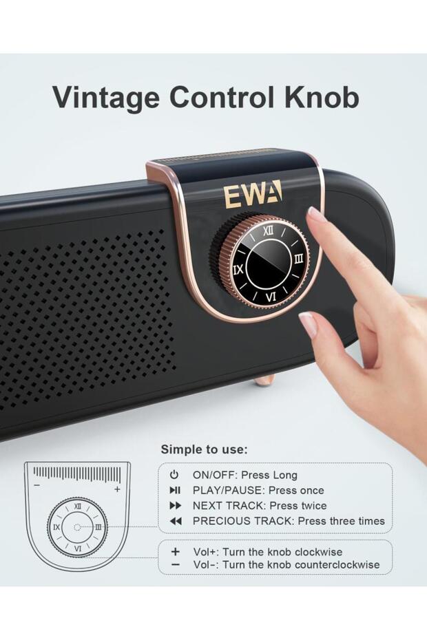 EWA-L102 Nostalji Bluetooth Hoparlör Pembe - 3