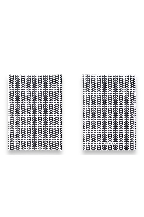 Amerikan Cilt, A5 Çizgili Defter, 64 Yaprak, 90gr. Ivory Kağıt (MAVİ YAPRAKLAR KAPAK TASARIMI) - 8