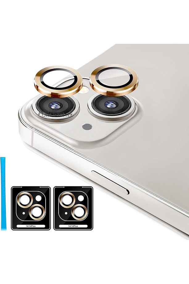 İphone 15 & İphone 15 Plus Kamera Koruma Lens Koruyucu Temperli Cam Safir Lens Camı TitaniumOtomatik - 7