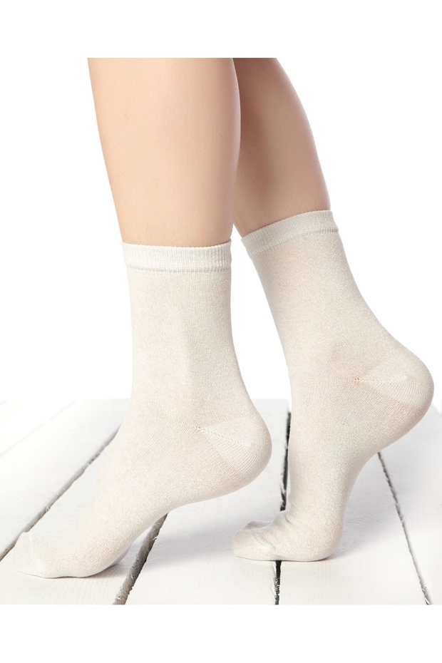 Дамски чорапи Мъжки чорапи Дълги чорапи Socket Чорапи Екрю - 1