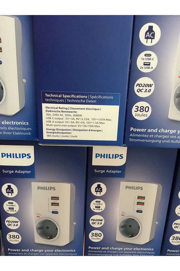 Aşırı Gerilim Adaptörü CHP8010W/10 1X USB-c 2X USB-A PD20WQC 3.0 - 6