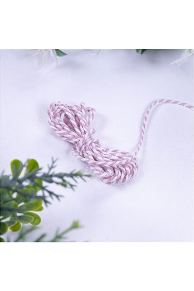 Martaniçka rope bracelet rope is pink and white, 5 meters