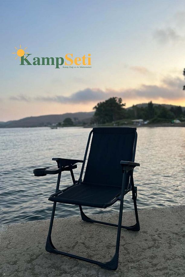 2 Adet Katlanır Kamp Sandalye Ve Masa Seti-taşınabilir Piknik Bahçe Sandalyesi-masası - 3
