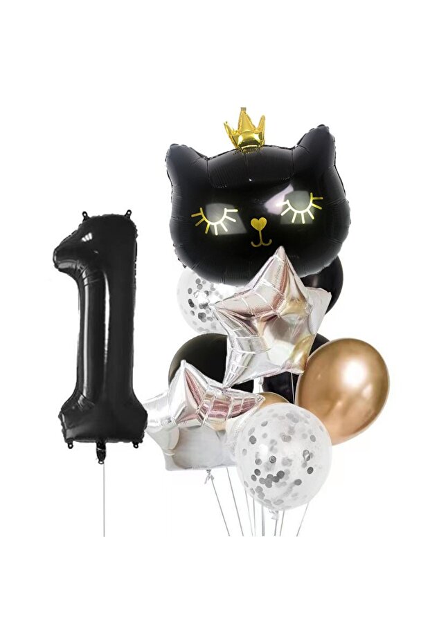 BLACK CAT AGE BALLOON SET