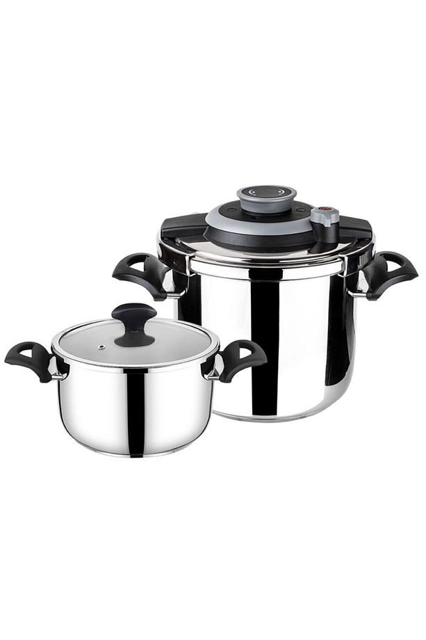 Powercook Siyah Düdüklü Tencere Seti 4+7 Lt - 1