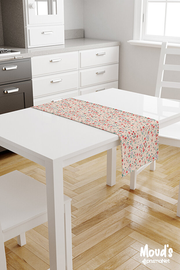 Miniso Patterned Printed Suede Runner Table Cloth - 2