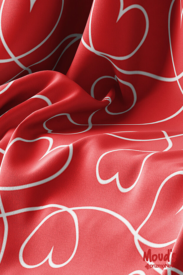 مفرش المائدة عداء من جلد الغزال بنمط قلوب حمراء - 4