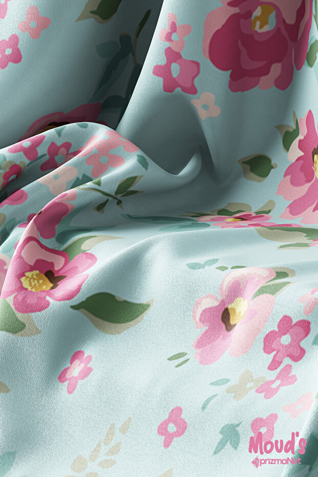 مفرش طاولة من جلد الغزال المطبوع بنمط الربيع - 4