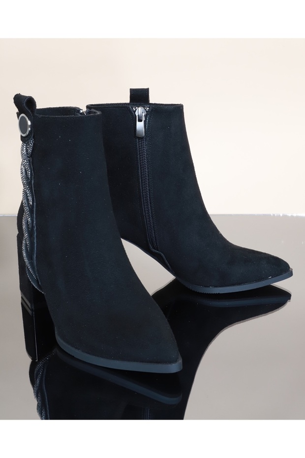 1732-248027 Tpu Tabanlı Ayna Ökçeli Klasik Bot siyah nubuk - 4