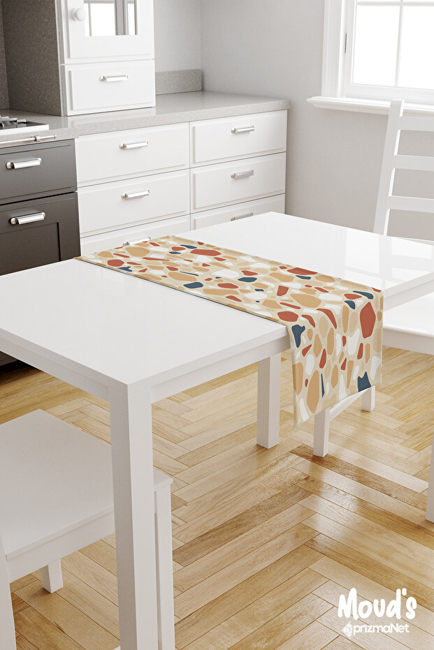 West Stone Stone Pattern Printed Suede Runner Tablecloth - 2