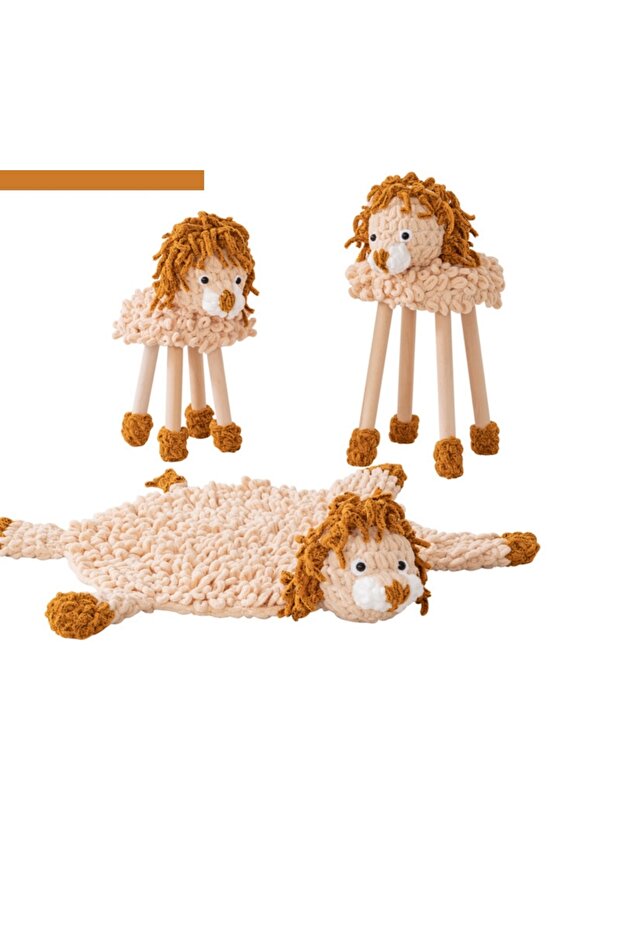 Örgü Halı ve Tabure Seti - 1