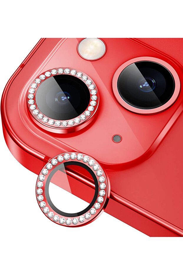 iPhone 15 / iPhone 15 Plus Red Stone Camera Lens Protector , Scratch And Impact Resistant Protector