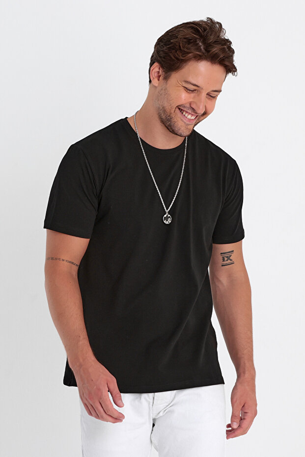 Erkek Basic Tişört Düz Klasik - 2