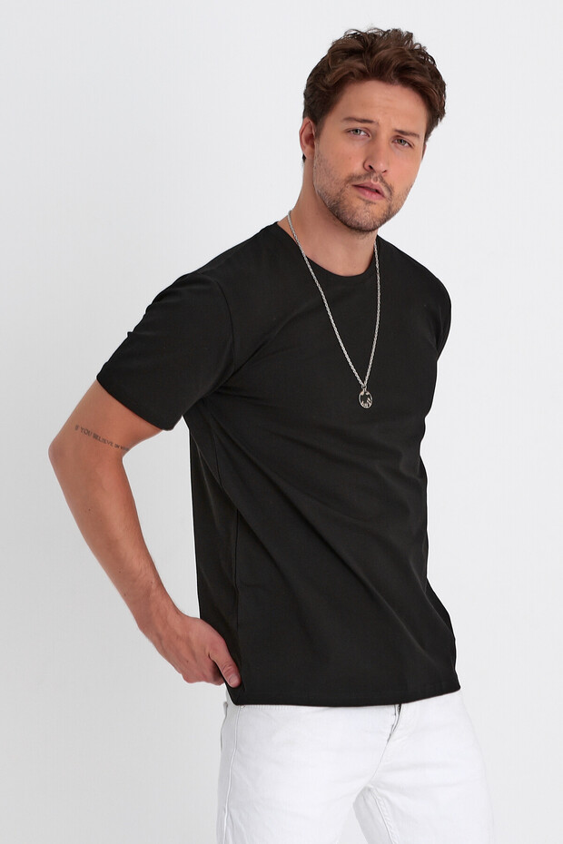 Erkek Basic Tişört Düz Klasik - 6