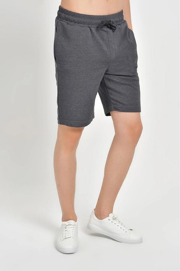 Erkek Antrasit Penye Regular Fit Şort - 2