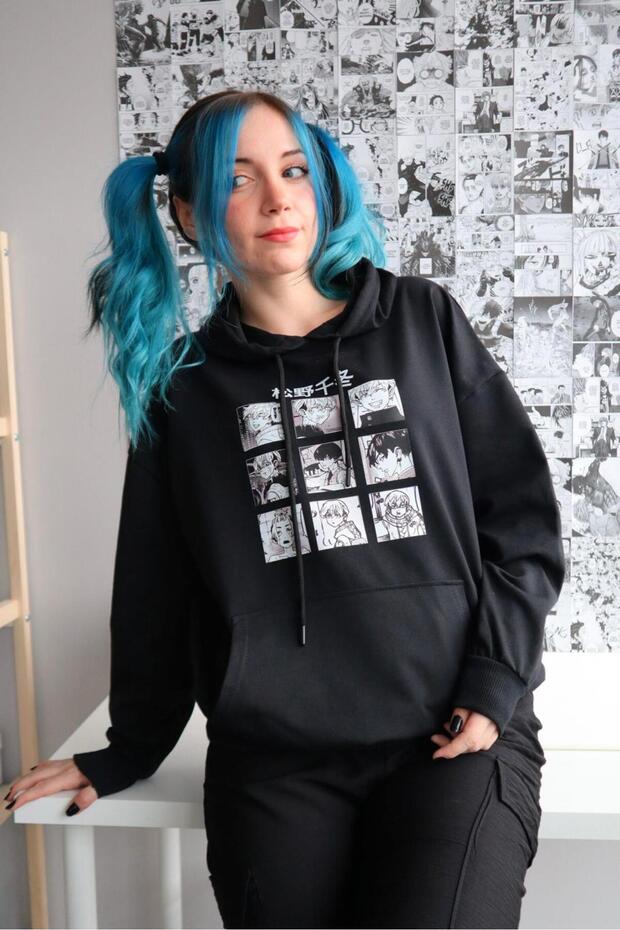 Anime Collage 9Lu Sweat Sweathsirt 3 Thread Hoodie Gofeel