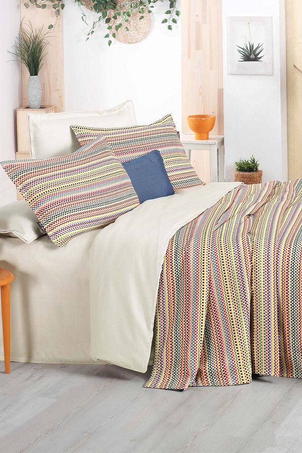 Norita Multicolour Çift Kişilik Yatak Örtüsü Seti - 3