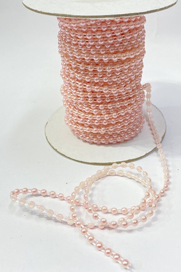 Beads Assortment Powder Plastic Strip Half Pearl 4 mm 10 Mt – Beads, Stylish Design, Women's Accessory –