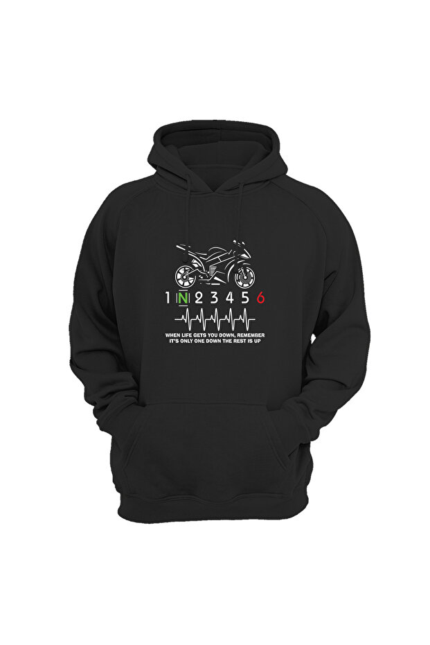Heart Beat Love Motor Printed Sweatshirt